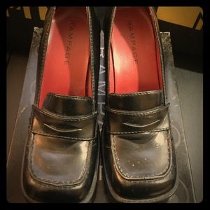 Rampage Chunky Heel Penny Loafers